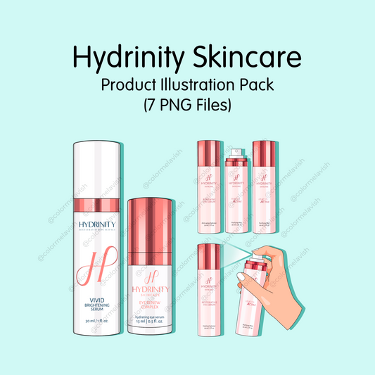 Hydrinity Skincare Product Illustration Pack