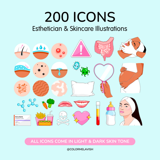 200 Esthetician Icons Pack