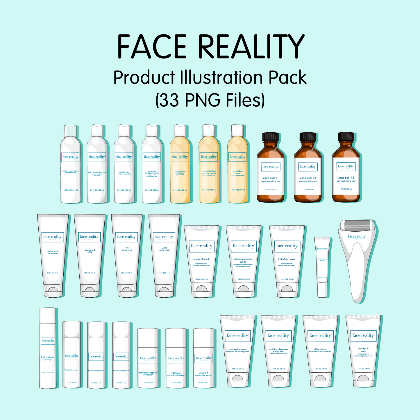 Face Reality Product Illustration Pack